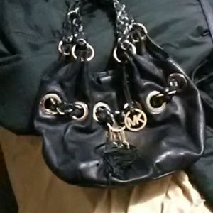 MK Black leather purse